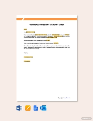 Workplace Harassment Complaint Letter