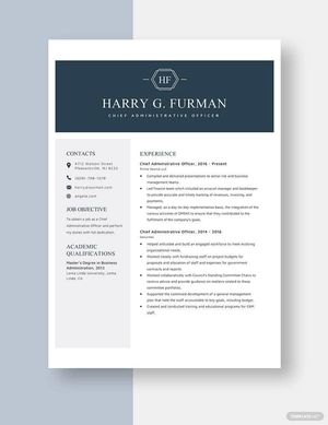 Chief Administrative Officer Resume
