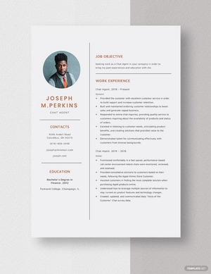 Chat Agent Resume