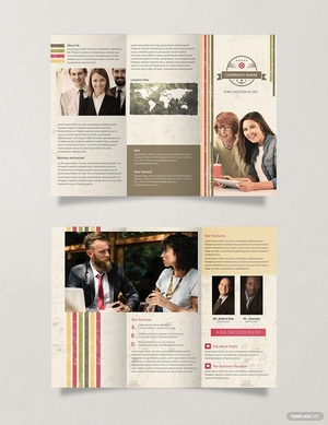 Multipurpose Retro Trifold Brochure Template