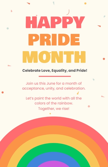 Free Rainbow Pride Month Poster Template to Edit Online