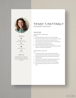 Accounts Officer Resume