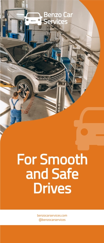 Free Car Service Roll Up Banner Template to Edit Online