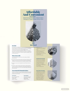 Independent Real Estate Broker Bi-Fold Brochure Template