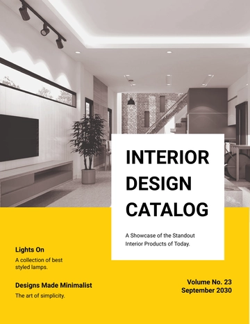 Free Creative Interior Design Cataloge Template to Edit Online