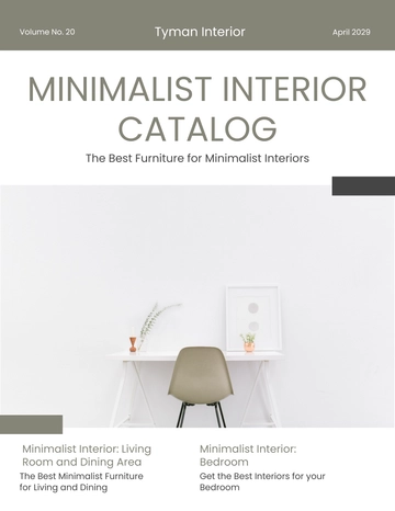 Free Minimalist Interior Catalog template to Edit Online