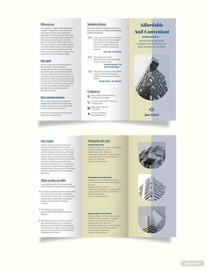 Independent Real Estate Broker Tri-Fold Brochure Template
