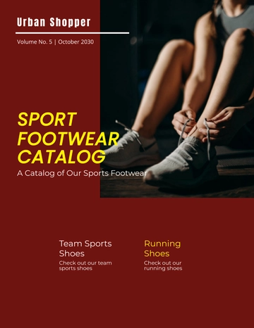 Free Sports Footwear Catalog Template to Edit Online