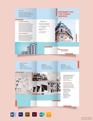 House Realtor Tri-Fold Brochure Template