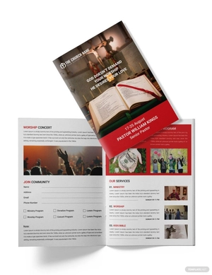 A4 Sample Church Brochure Template