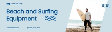 Free Surf Shop Billboard Banner Template to Edit Online