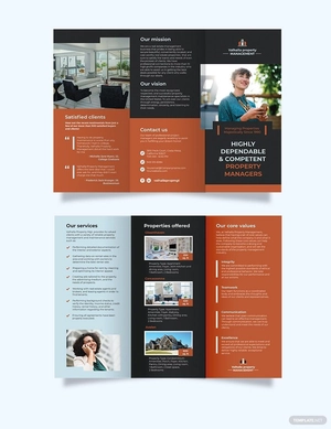 Property Management Maintenance Tri-Fold Brochure Template