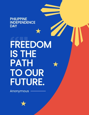 Free Philippines Independence Day Quote Flyer Template to Edit Online