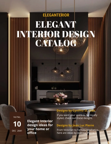 Free Elegant Interior Catalog Template to Edit Online