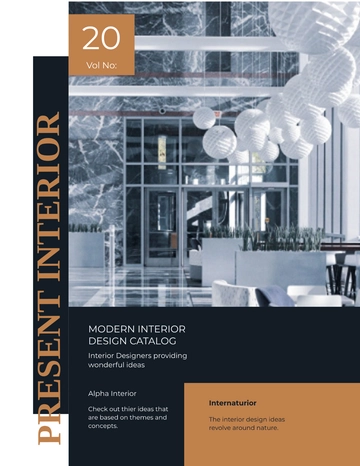 Free Modern Interior Design Catalog Template to Edit Online