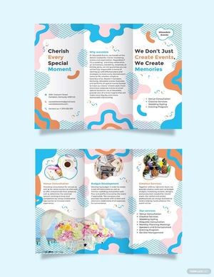 Event Service Tri-Fold Brochure Template
