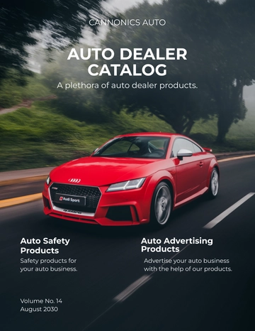Free Auto Dealer Catalog Template to Edit Online