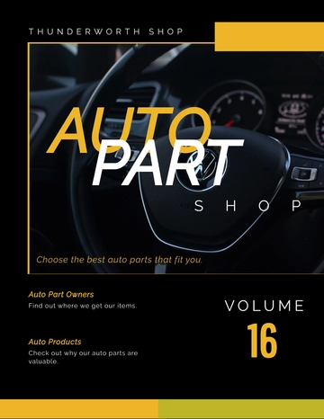 Free Auto Parts Shop Catalog Template to Edit Online