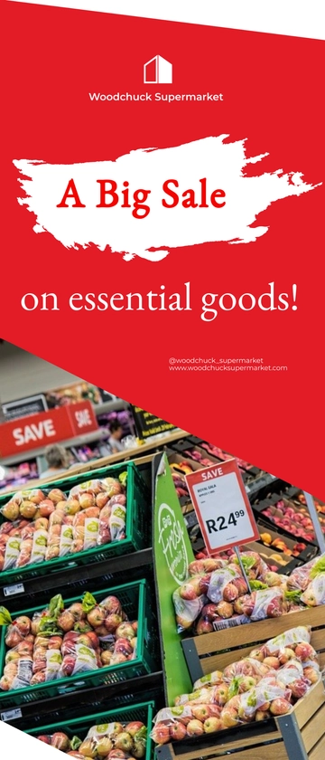 Free Product Sale Roll-Up Banner Template to Edit Online