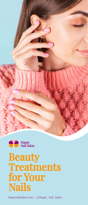 Free Nail Salon Roll-Up Banner Template to Edit Online