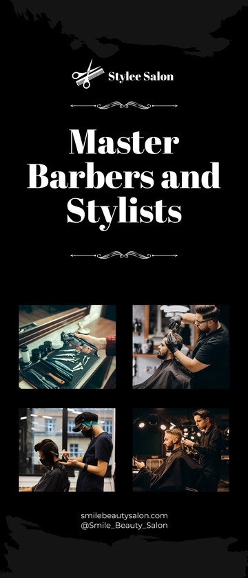 Free Hair Stylist & Salon Roll-Up Template to Edit Online