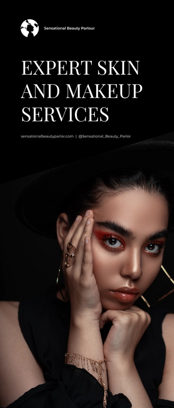 Free Sample Beauty Care Roll-up Banner Template to Edit Online