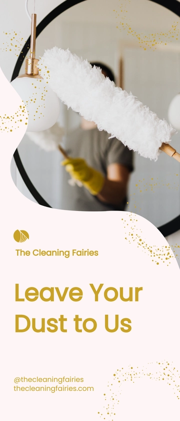 Free Cleaning Services Advertising Roll-Up Banner Template to Edit Online