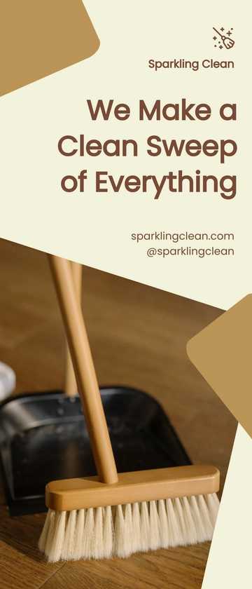 Free Simple Cleaning Services Roll-Up Banner Template to Edit Online