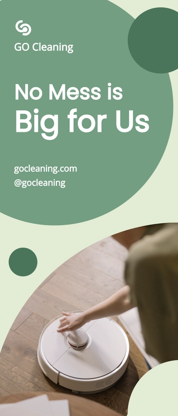 Free Modern Cleaning Services Roll-Up Banner Template to Edit Online