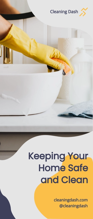 Free Creative Cleaning Services Roll-Up Banner Template to Edit Online