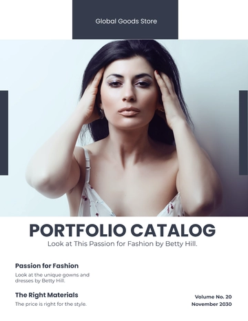 Free A5 Portfolio Catalog Template to Edit Online