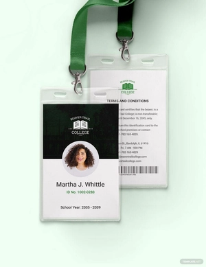 Simple College ID Card Template