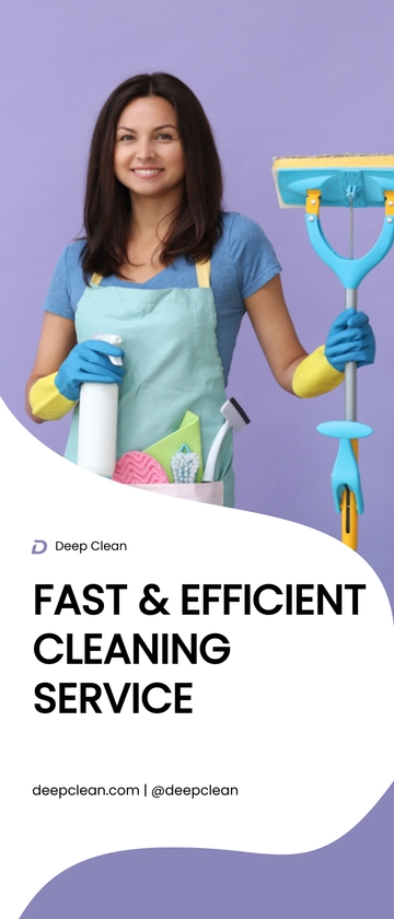 Free Elegant Cleaning Services Rollup Banner Template to Edit Online