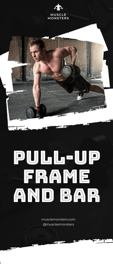 Free Fitness Product Roll-Up Banner Template to Edit Online
