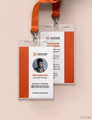 Simple Department ID Card Template