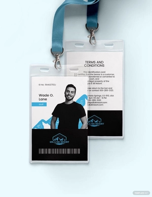 Ski Resort ID Card Template