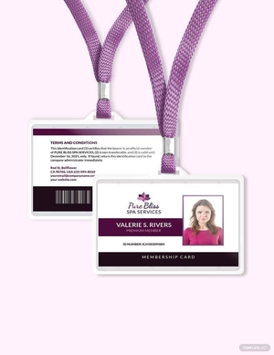 Spa Membership ID Card Template