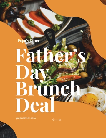Free Father 27s Day Brunch Deal Flyer Template to Edit Online