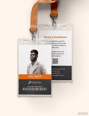 Special Investigator ID Card Template