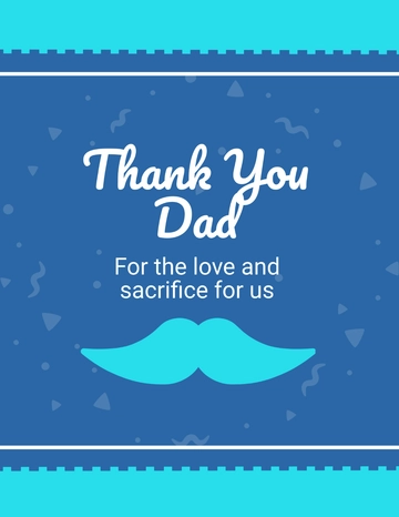 Free Thank You Dad Flyer Template to Edit Online