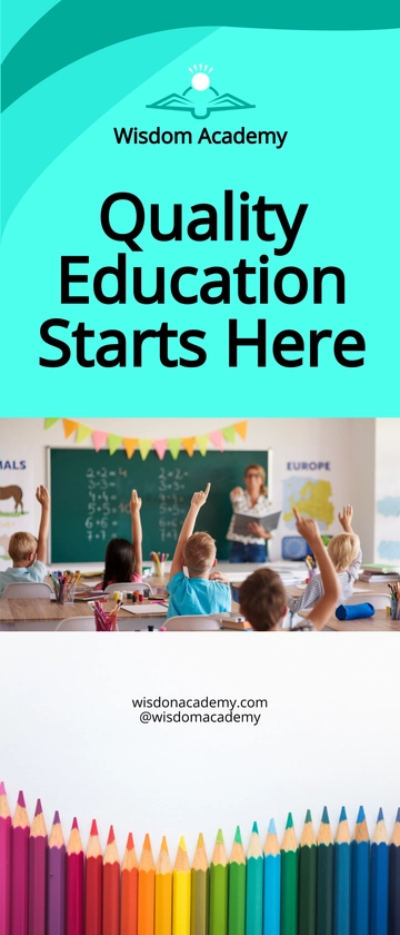 Free Back To School Rollup Banner Template to Edit Online