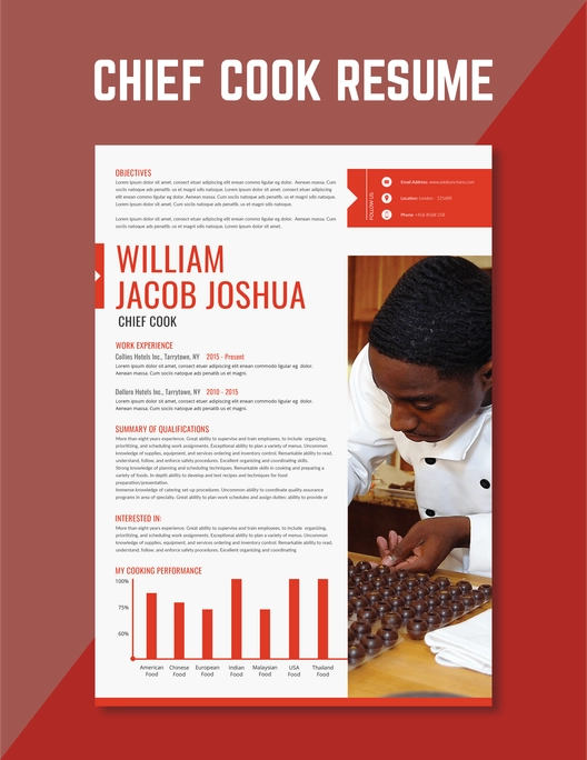 Chief Cook Resume Template