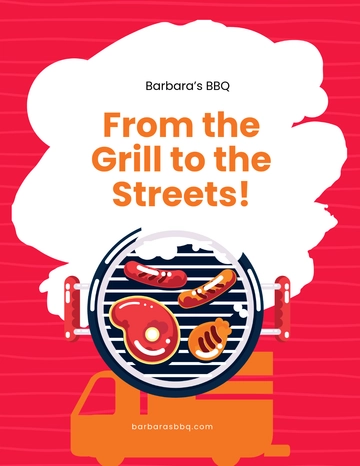 Free BBQ Food Truck Flyer Template to Edit Online