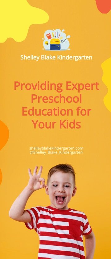 Free Junior School Promotion Roll-up Banner Template to Edit Online