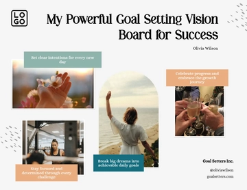 Free Goal Setting Vision Board Template to Edit Online
