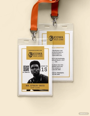 Basketball ID Card Template
