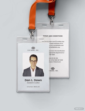 Blank Association ID Card Template