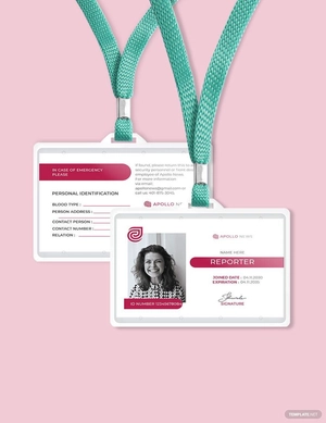 Blank Press ID Card Template