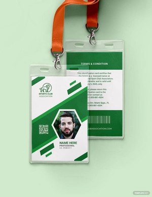 Blank Sports ID Card Template