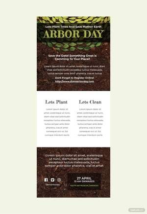 Arbor Day Email Newsletter Template